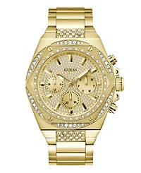 Guess Men's Multifunction Gold Tone Stainless Steel Watch, 47mm