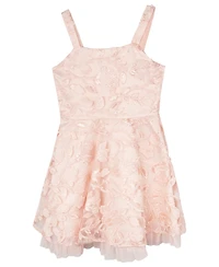Rare Editions Big Girls Sequin and Embroidered Mesh Social Dress
