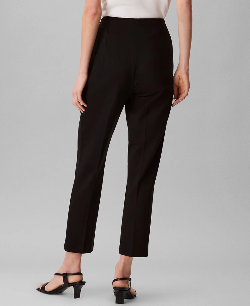 Calvin Klein Women's Ponte Cropped Straight-Leg Pants