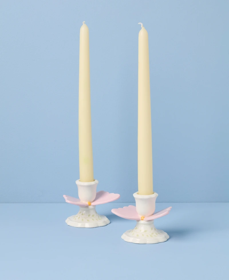 Lenox Butterfly Meadow Candlestick Holders, Set of 2