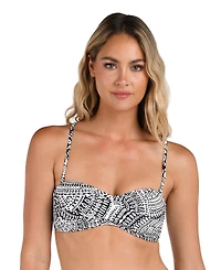 La Blanca Women's Dream Catcher Twisted Bandeau Bikini Top