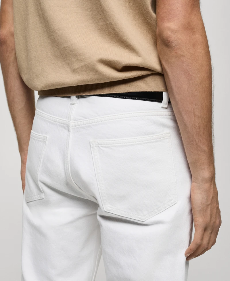 Mango Men's Tapered-Fit Crop Jeans