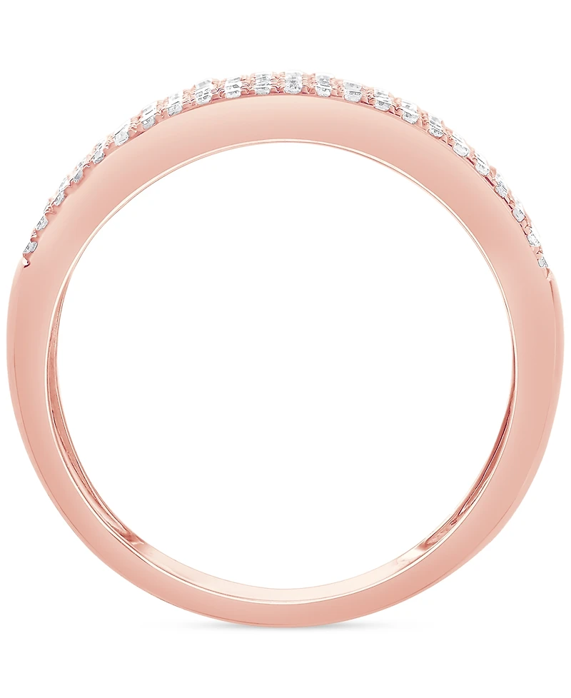 Diamond Pave Multirow Band (1/2 ct. t.w.) in 14k Rose Gold