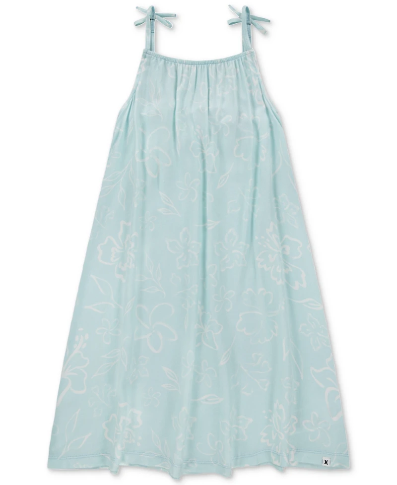 Hurley Big Girls Floral-Print Spaghetti-Strap Swing Dress