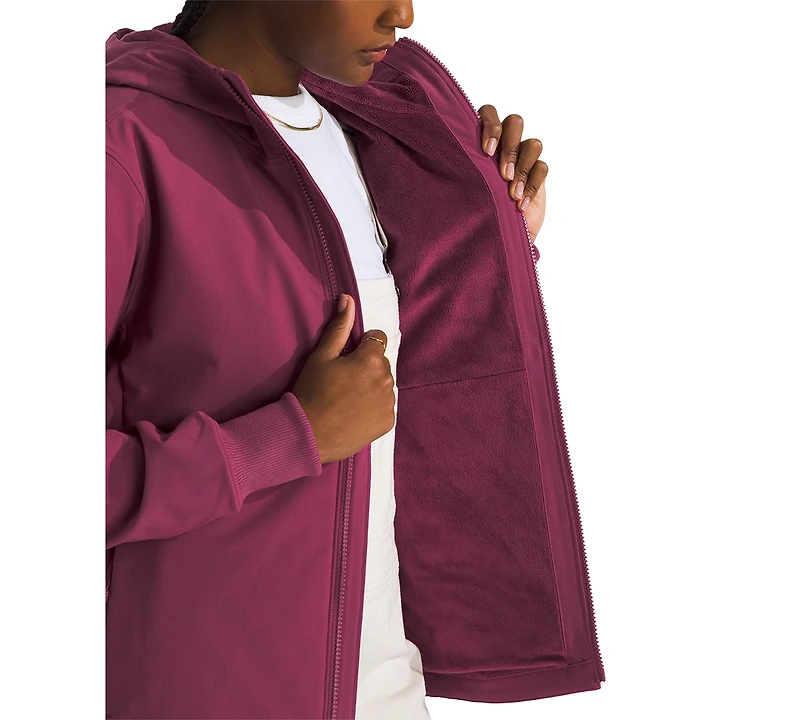 The North Face Women's Shelbe Raschel Zip-Front Fleece-Lined Hoodie Jacket
