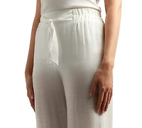 Bcx Juniors' High-Rise Tie-Front Gauze Pants