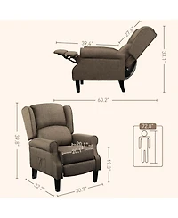 Homcom Massage Recliner Sofa with Heat Function, Remote Control