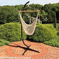 Steel C-Stand for Hanging Hammock Chair - Indoor or Outdoor Use - Durable 300-Pound Capacity - Black