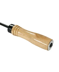 Outdoor Steel Log Poker with Wooden Handle - 32"