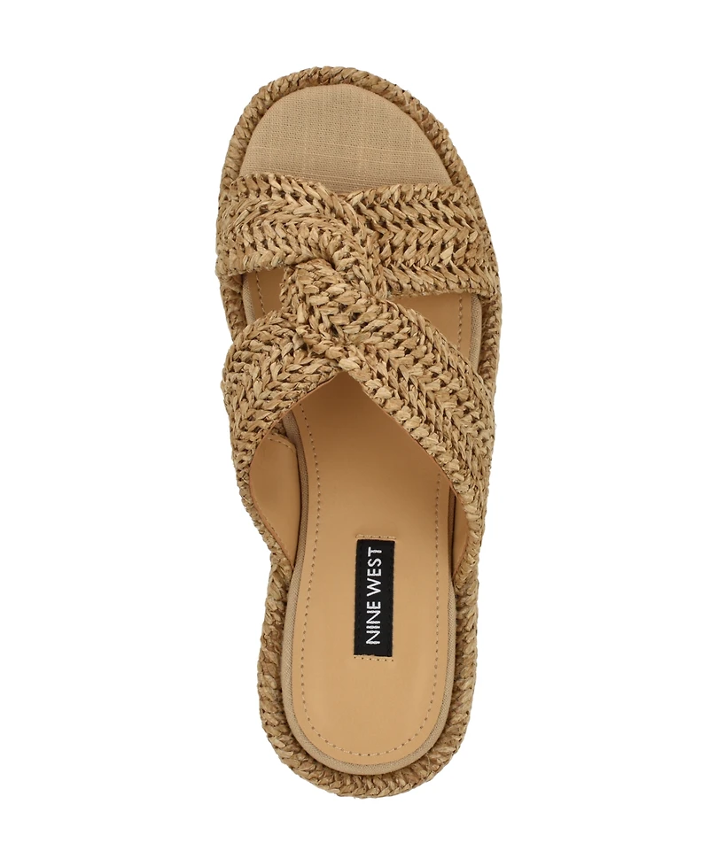 Nine West Women's Cerry Woven Platform Wedge Sandals