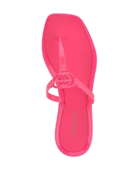 Nine West Women's Dacota T-Strap Square Toe Flat Sandals
