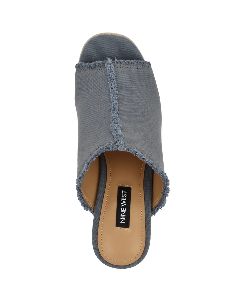 Nine West Women's Baja Slip-On Espadrille Wedge Sandals