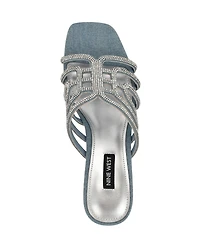 Nine West Women's Grassa Embellished Block Heel Dress Sandals