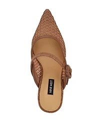 Nine West Women's Rondel Buckle Strap Slip-On Pumps