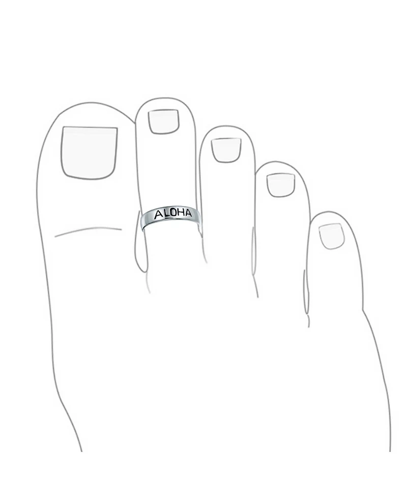 Bling Jewelry Nautical Aloha Hawaiian Beach Sterling Silver Toe Ring Midi Band
