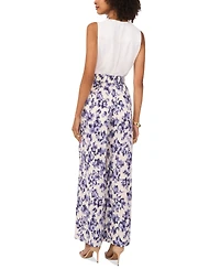 Vince Camuto Women's Floral Mid-Rise Wide-Leg Pants