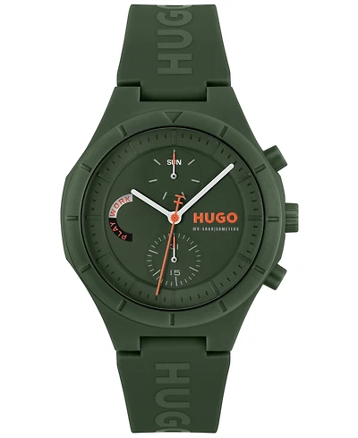 Hugo Boss Men's Lit Multi Quartz Multifunction Silicone Watch