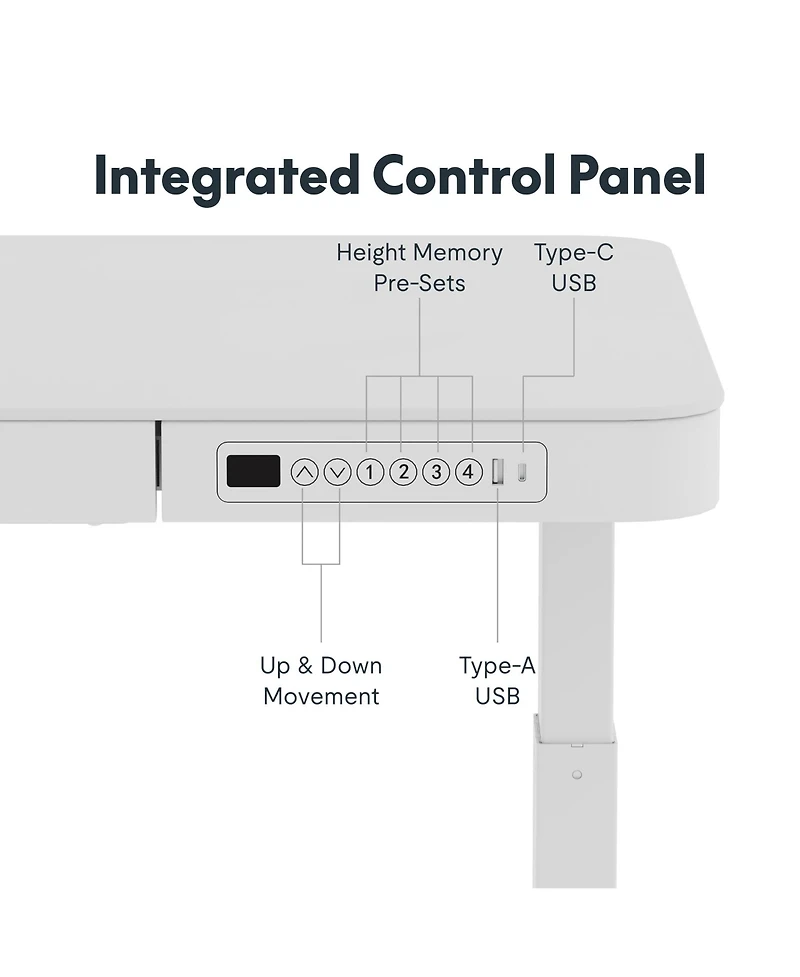 Flexispot EG9W-e, Electric Height Adjustable Glass Top Standing Desk, Black