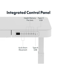 Flexispot EG9W-e, Electric Height Adjustable Glass Top Standing Desk, Black