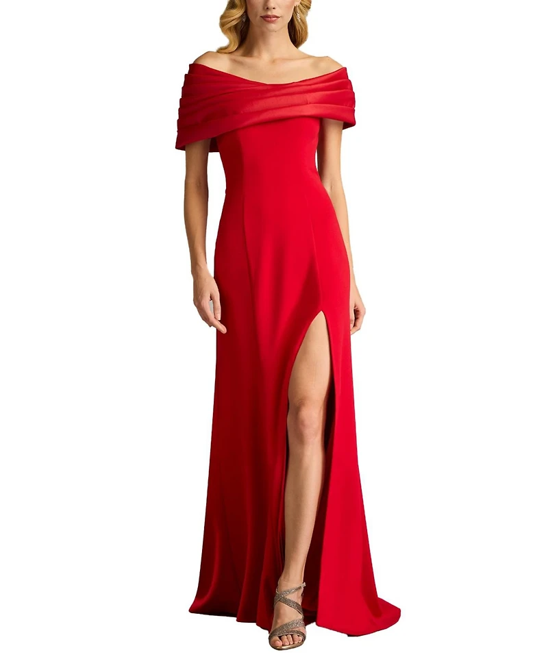 Tadashi Shoji Dalton Two-Tone Off-Shoulder Gown