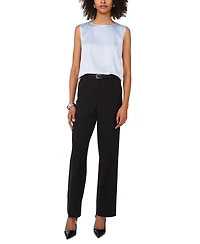 Vince Camuto Women's Metallic Striped Sleeveless Crewneck Top