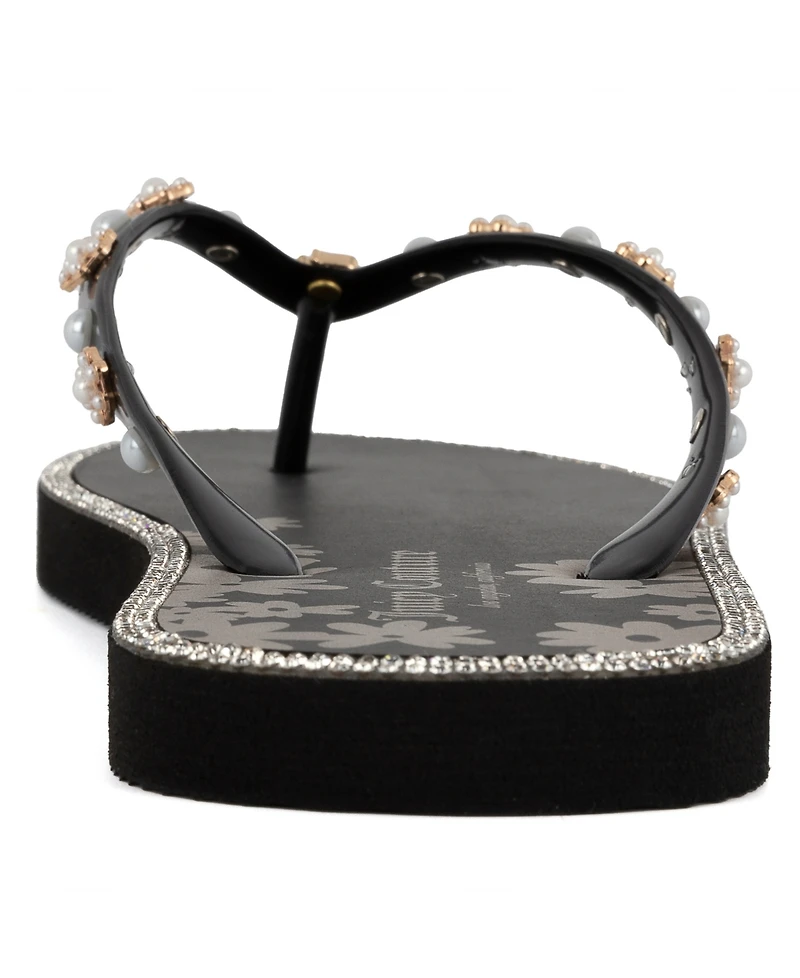 Juicy Couture Women's Sanba Embellished Flip Flops
