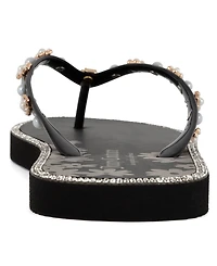 Juicy Couture Women's Sanba Embellished Flip Flops
