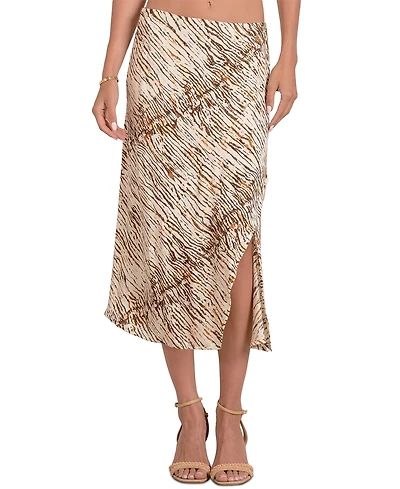 Elan Women's Sahara Printed Pull-On Midi Skirt