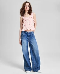 And Now This Women's Wide-Strap Ruffle-Trim Top, Exclusively at Macy's