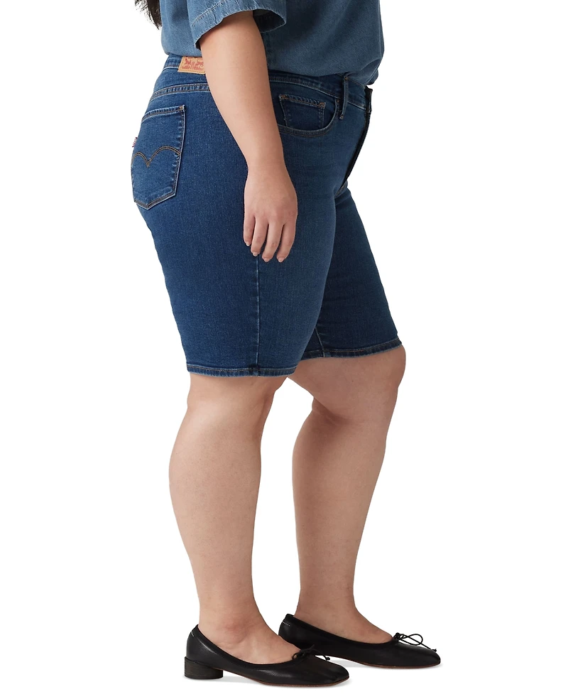 Levi's Plus Mid-Rise Shaping Bermuda Shorts