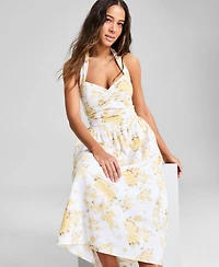 And Now This Women's Printed Halter Sweetheart-Neck Dress, Exclusively at Macy's