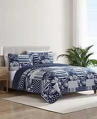 Nautica Avalon Patchwork Reversible 3-Pc. Quilt Set, King
