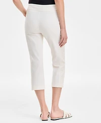 Jm Collection Women's Side Lace-Trim Capri Pants, Exclusively at Macy's