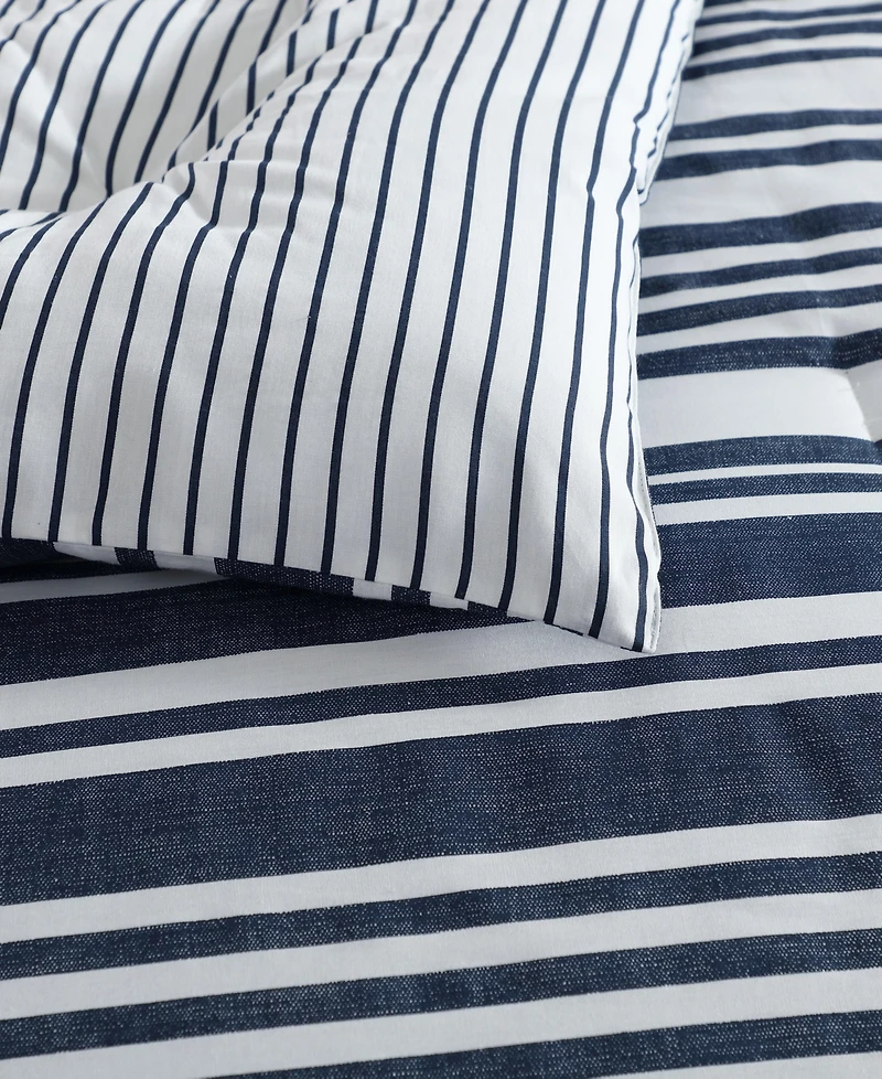 Nautica Coastline Stripe 3-Pc. Duvet Cover Set, Full/Queen