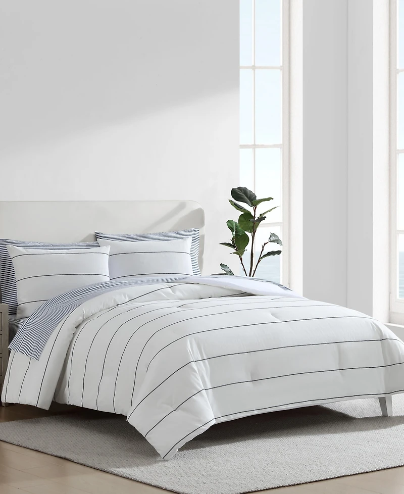 Nautica Naval Stripe 3-Pc. Duvet Cover Set