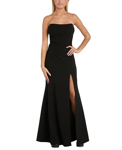 Morgan & Company Juniors' Strapless Bustier Gown