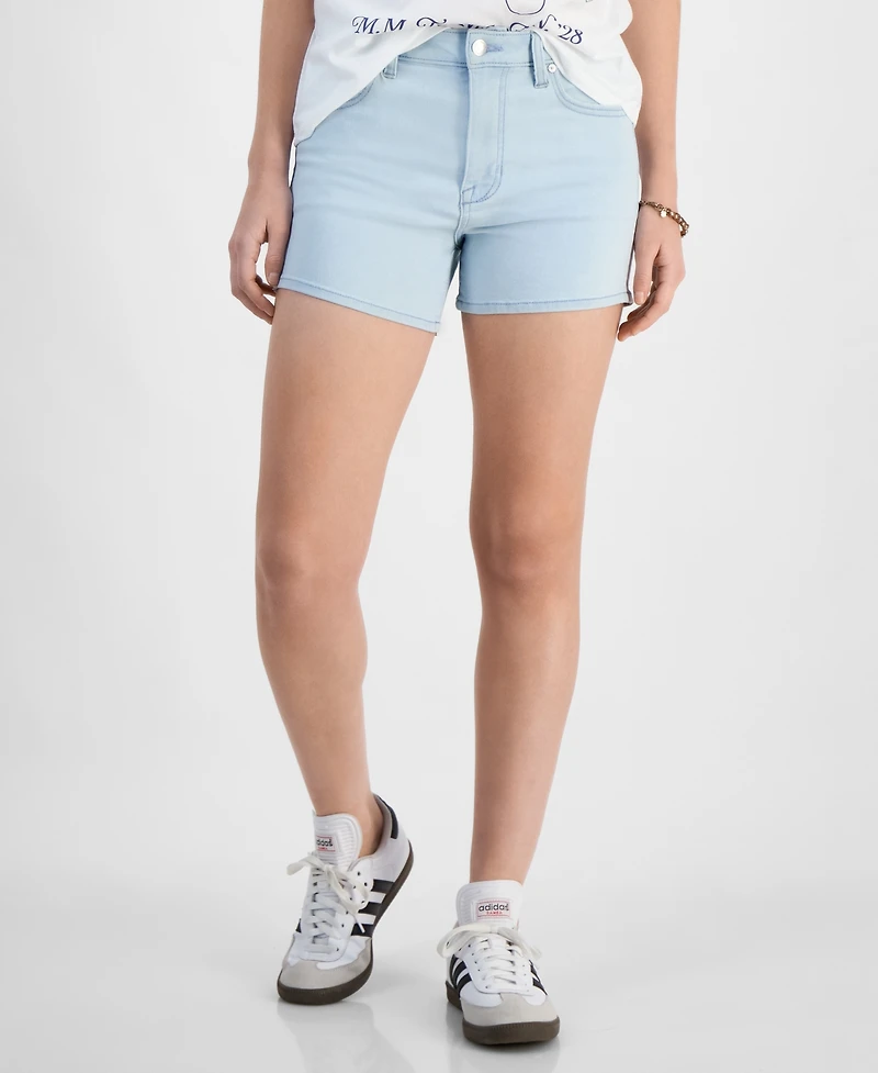 Celebrity Pink Juniors' 4" High-Rise Curvy Denim Shorts