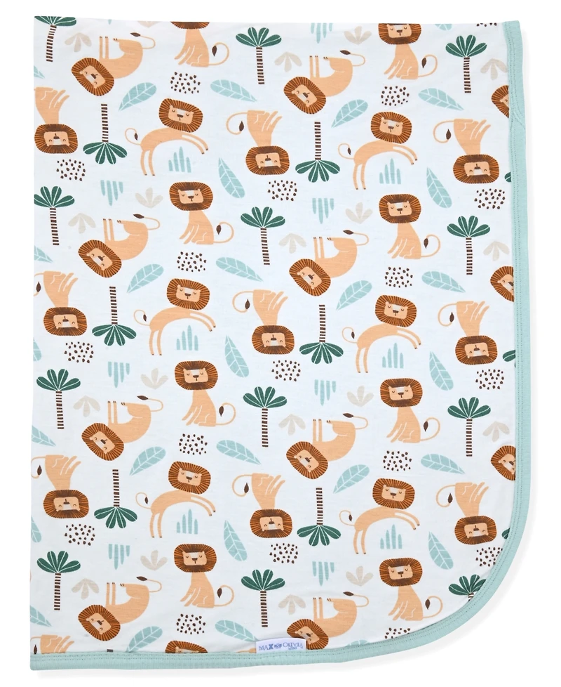 Max & Olivia Newborn Reversible Swaddle Blanket