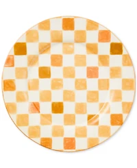 Mackenzie-Childs Honey Check Round Platter