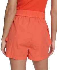 Starter Women's Nylon Zip-Pocket Pull-On Cargo Shorts
