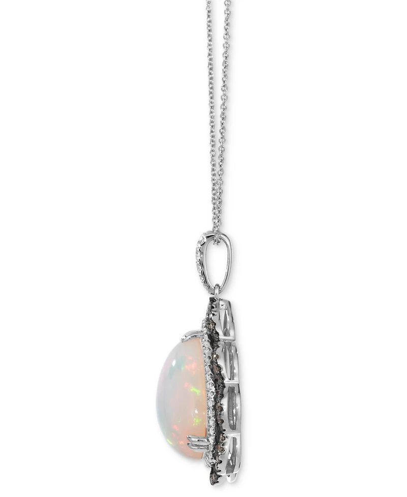 Le Vian Neopolitan Opal (3-1/2 ct. t.w.), Nude Diamond (1/4 t.w.) & Chocolate (1/3 Pendant 20" Necklace 14k Strawberry Gold
