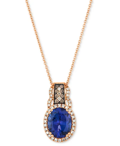 Le Vian Blueberry Tanzanite (2-1/2 ct. t.w.) & Diamond (1/4 20" Adjustable Pendant Necklace 14k White Gold