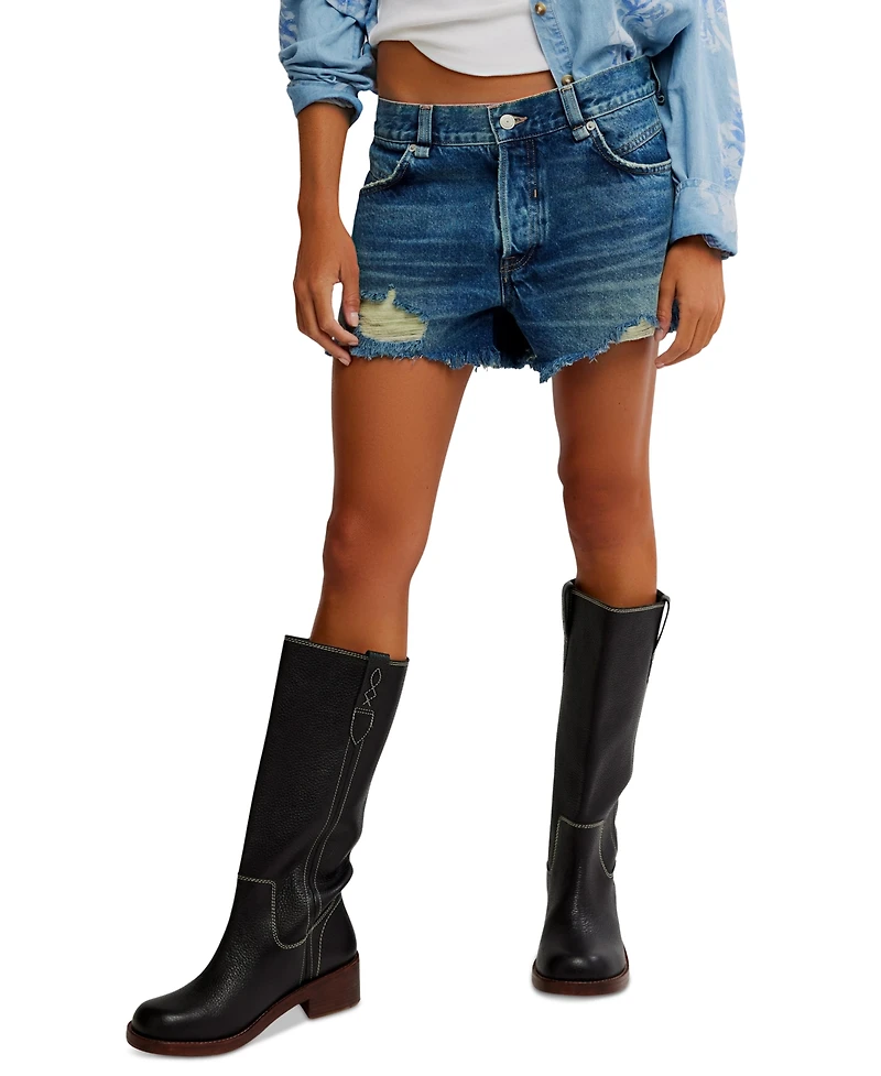 Free People Women's Now Or Never Denim Shorts