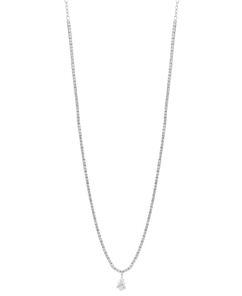 Grown With Love Lab Grown Diamond Pear & Round 20" Statement Necklace (5 ct. t.w.) in 14k White Gold