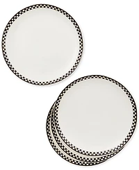 MacKenzie-Childs Courtly Check Everyday Dinner Plates, Set of 4
