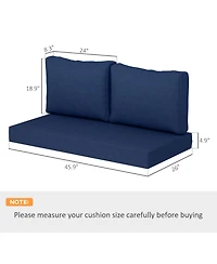 Outsunny 5 Patio Furniture Cushions Outdoor Loveseat