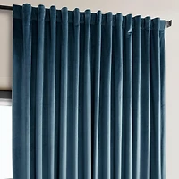 Half Price Drapes Extra Wide Heritage Plush Velvet Room Darkening Curtain