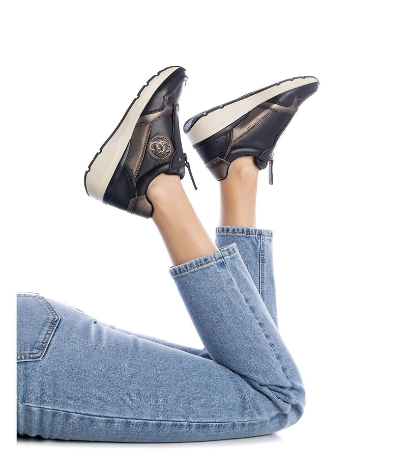 Carmela Collection Women's Leather Casual Sneakers By Xti