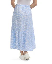 Ellen Tracy Women s Tiered Flowy Midi Skirt