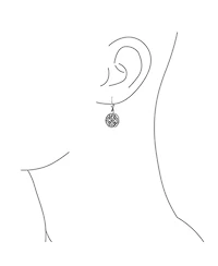 Bling Jewelry Ancient Viking Celtic Knot Dangle Earrings in Oxidized Sterling Silver